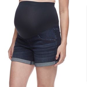 [a:glow] full belly panel boyfriend jean shorts